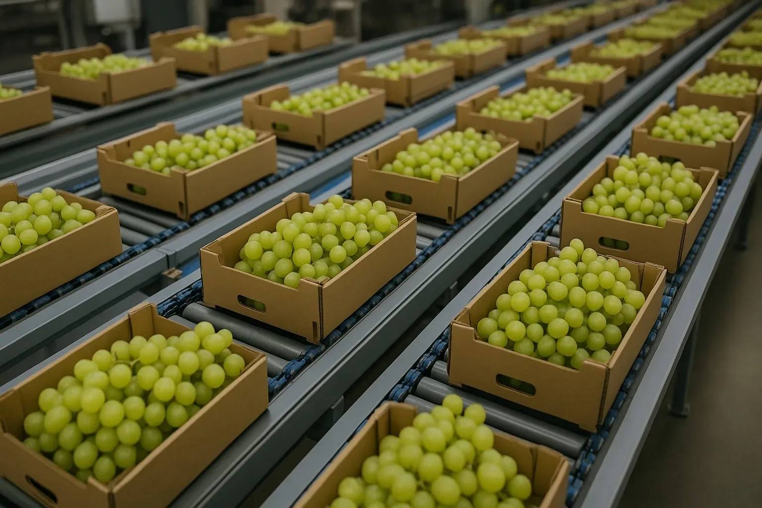 Selected fruits ready for packing