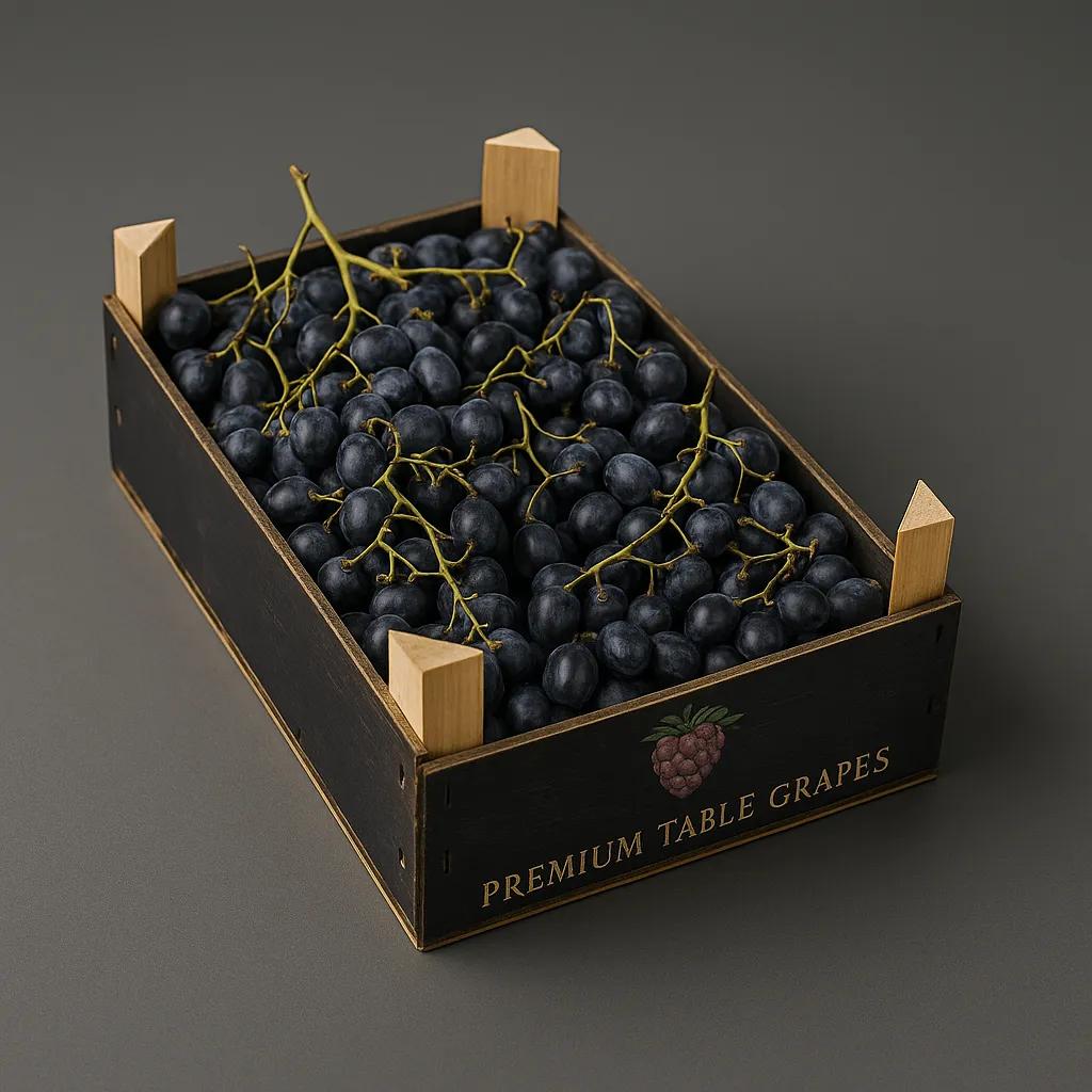 Premium black carton with custom label